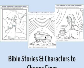 Color By Number Bible Coloring Pages On Sunday School Zone