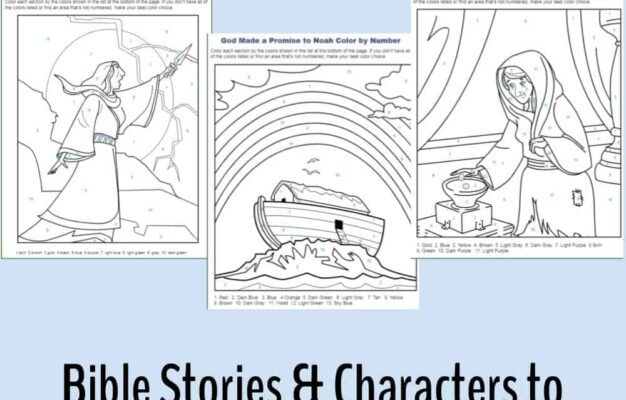 Color By Number Bible Coloring Pages On Sunday School Zone
