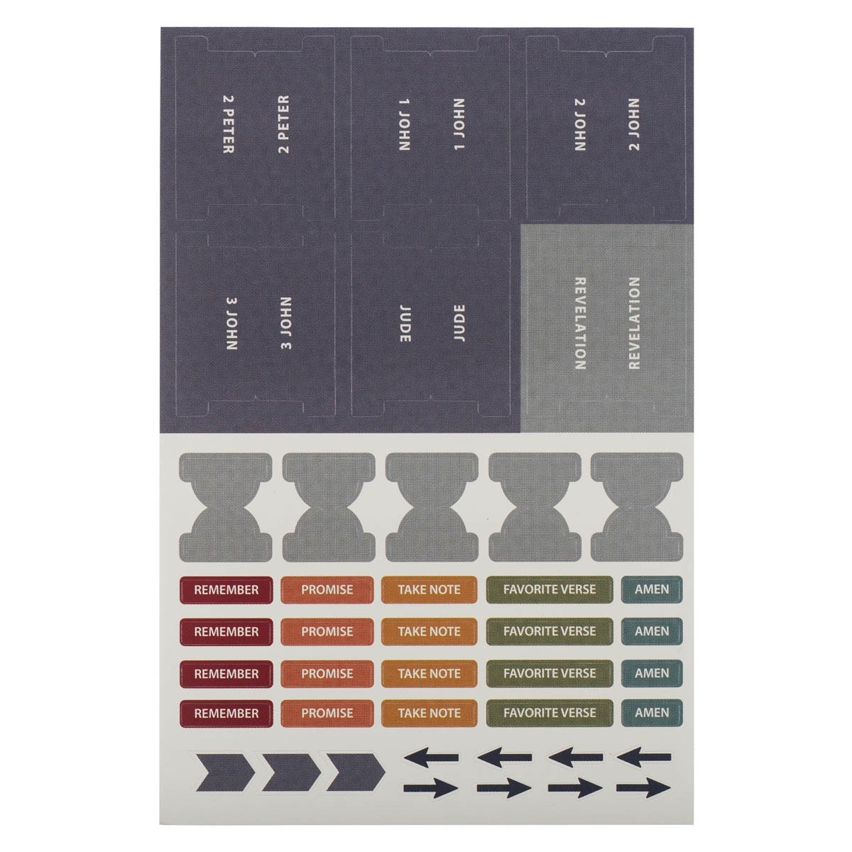Color coded Bible Indexing Tabs
