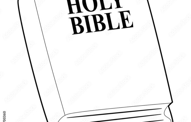 Coloring Book Outlined Of Holy Bible Stock Vector Adobe Stock