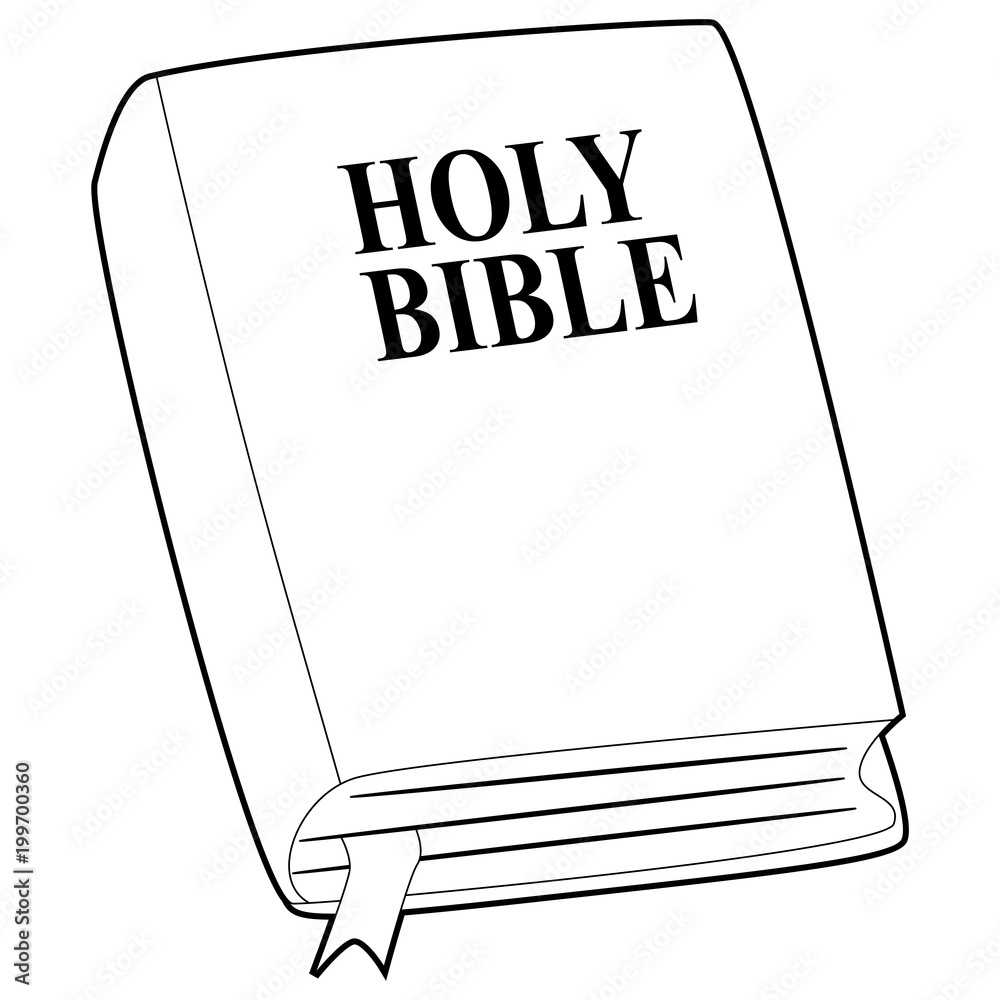 Coloring Book Outlined Of Holy Bible Stock Vector Adobe Stock