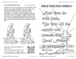 Coloring Pages For Kids By Mr Adron Free Printable Bible Activity Mini Magazine Bulletin For Kids Issue 295