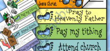 COMMANDMENTS Activity Faithful Footsteps Flip Chart Follow Jesus For Primary And Home Family Home Evening Bible Gospel Grab Bag