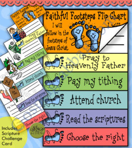 COMMANDMENTS Activity Faithful Footsteps Flip Chart Follow Jesus For Primary And Home Family Home Evening Bible Gospel Grab Bag