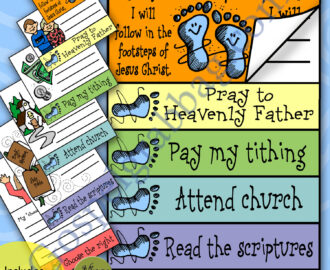 COMMANDMENTS Activity Faithful Footsteps Flip Chart Follow Jesus For Primary And Home Family Home Evening Bible Gospel Grab Bag