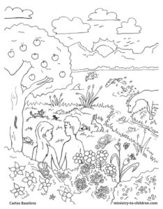 Creation Bible Coloring Page free Download