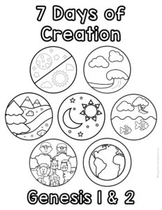 Creation Coloring Pages Free Printables Superstar Worksheets