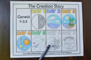 Creation Coloring Pages Mary Martha Mama