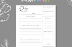 Daily Devotional Template Printable Multicolor Bundle PDF 8 5