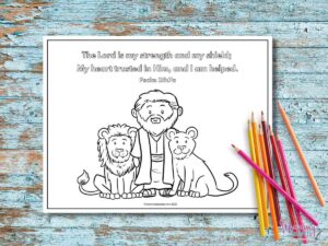 Daniel And The Lions Den Coloring Pages Bible Story About Faith