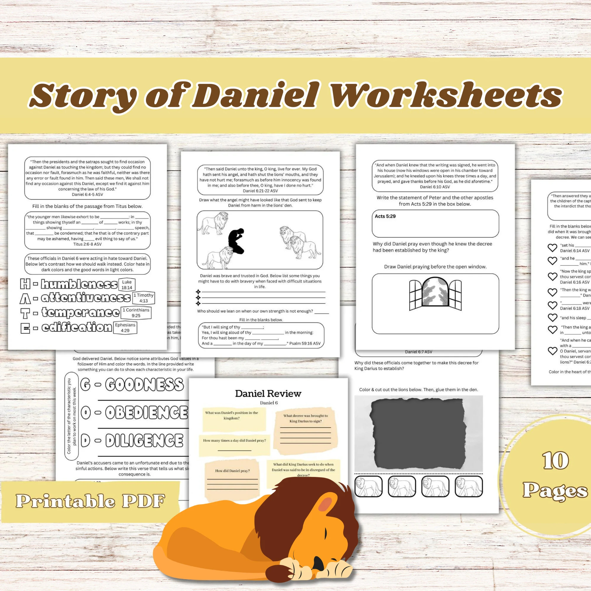 Printable Bible Study with Answers Daniel 1