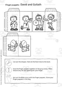 David And Goliath Finger Puppets Bible Story By Teach Simple