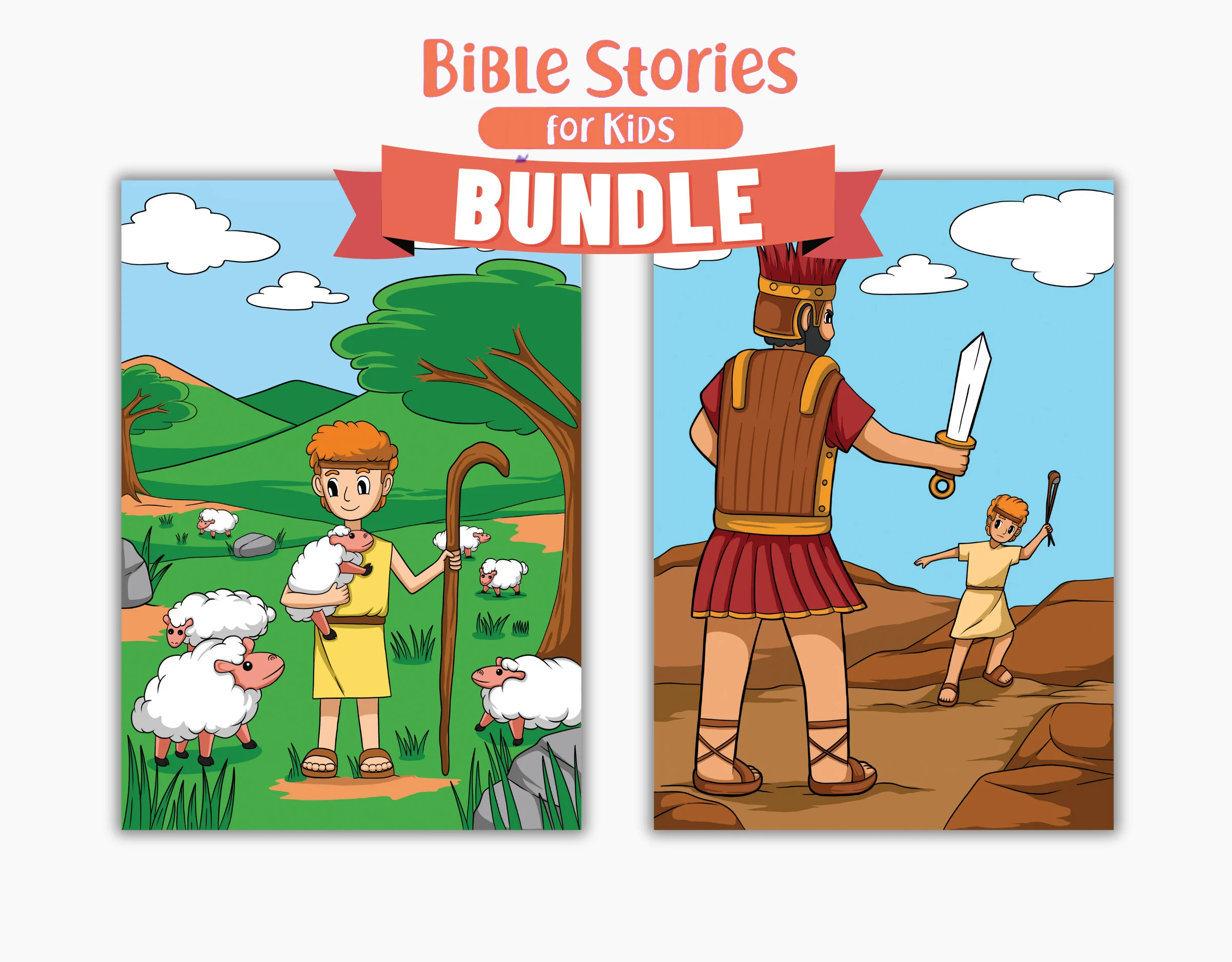 david bible stories art bundle printable bible lessons sunday school david and goliath david the brave shepherd boy png pdf a4 etsy
