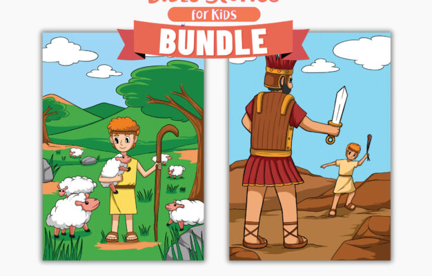David Bible Stories Art Bundle Printable Bible Lessons Sunday School David And Goliath David The Brave Shepherd Boy PNG PDF A4 Etsy