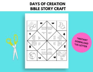 Days Of Creation Bible Story Activity Sunday School Craft Fortune Teller Cootie Catcher Printable Paper Craft Etsy