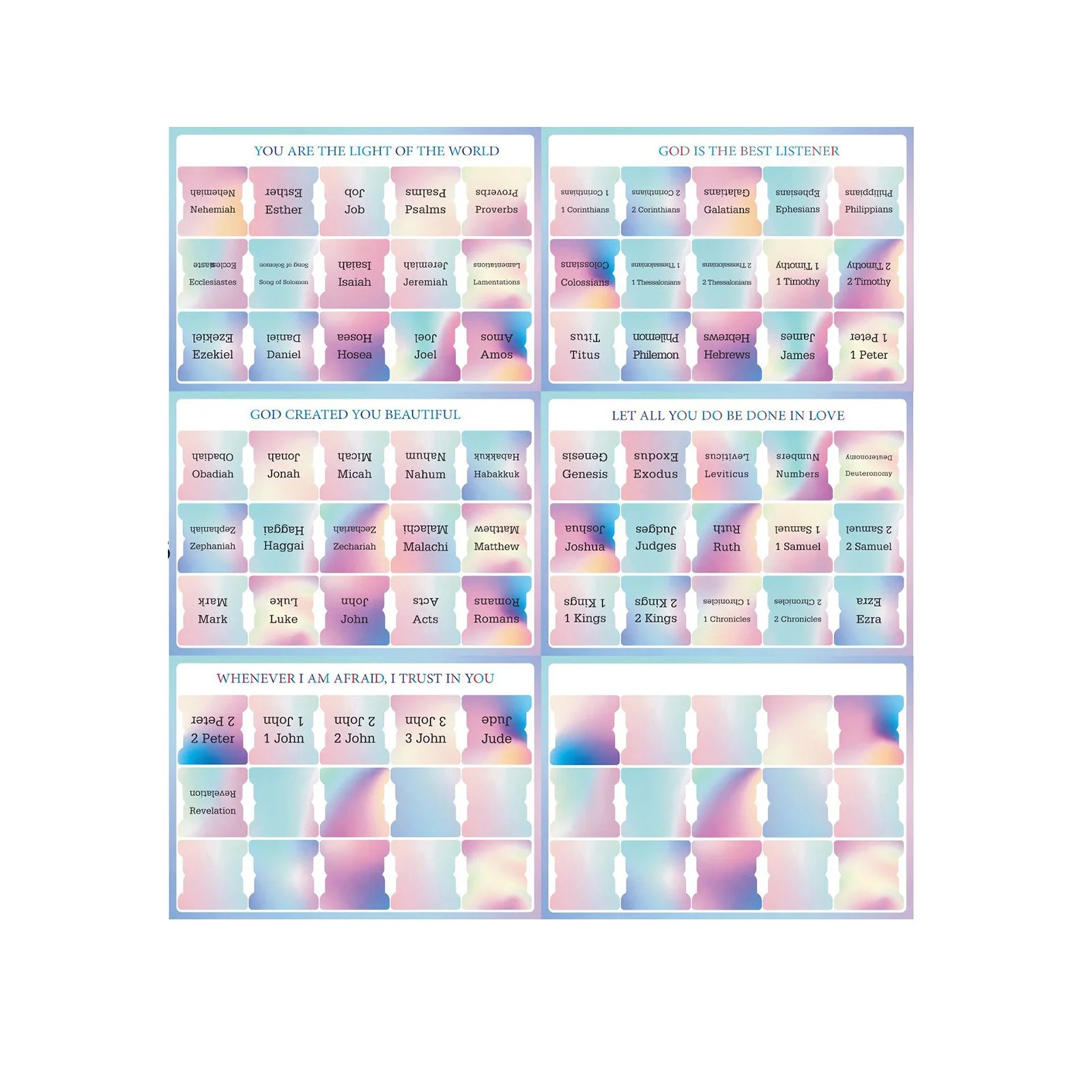 Decorative Bible Tabs Laminated Prayer Bible Book Tabs Easy Read Sticky Bible Label Tabs Large Print Colorful Bible Index Tab Stickers Notes Walmart