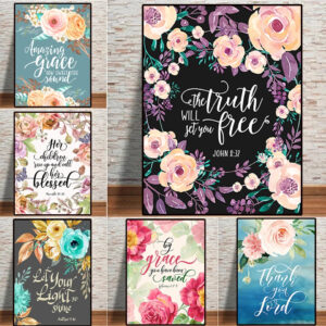 Diamond Painting Bible Verses Peony Flowers Blessed Quotes Picture Full Square Round Rhinestone Embroidery Cross Stitch 5D Decor AliExpress