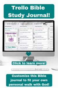 Digital Bible Reading Study Planner Journal Used Only With The Trello App