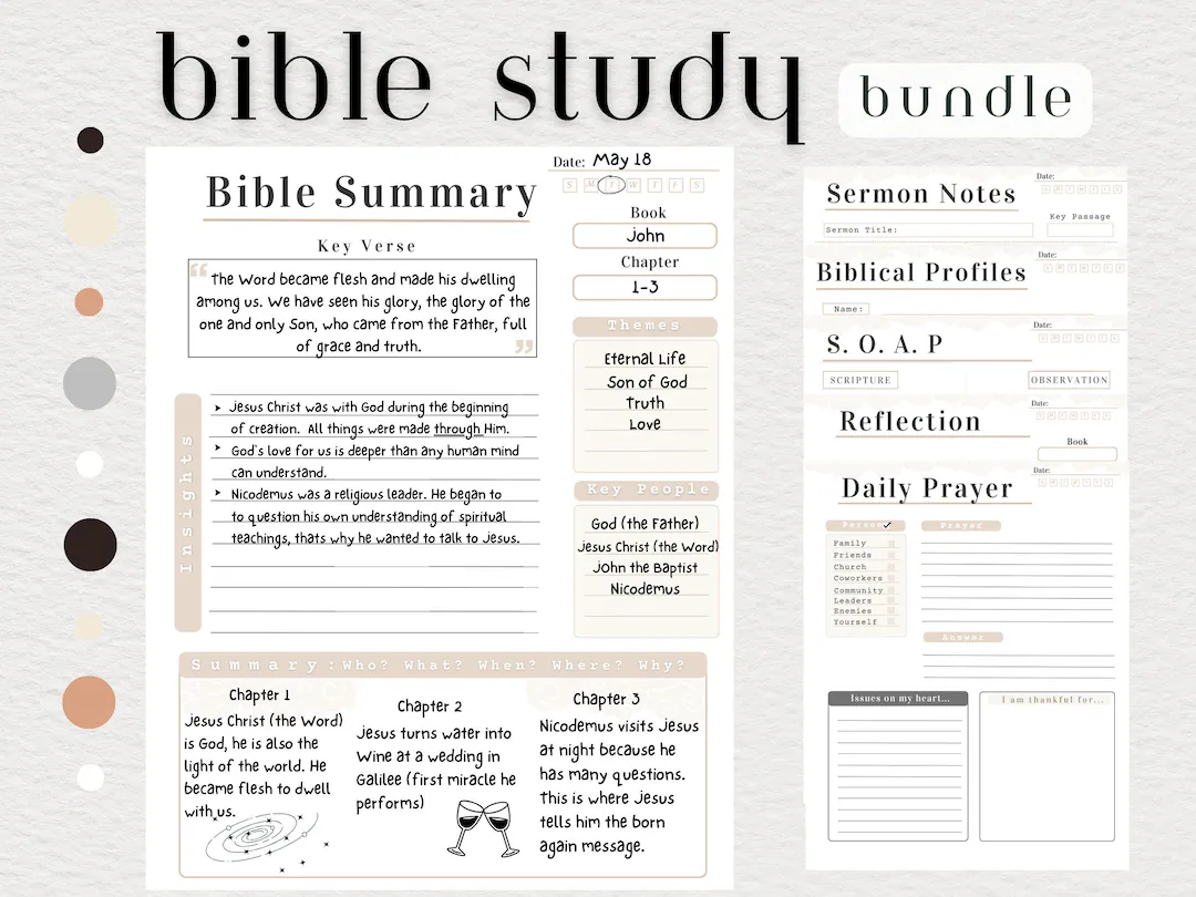 digital bible study printable digital bible template bible summary soap journal faith reflection goodnotes notability etsy