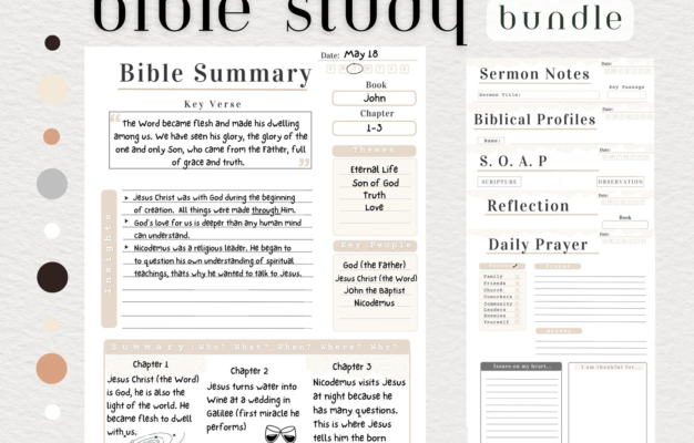 Digital Bible Study Printable Verse Of Life