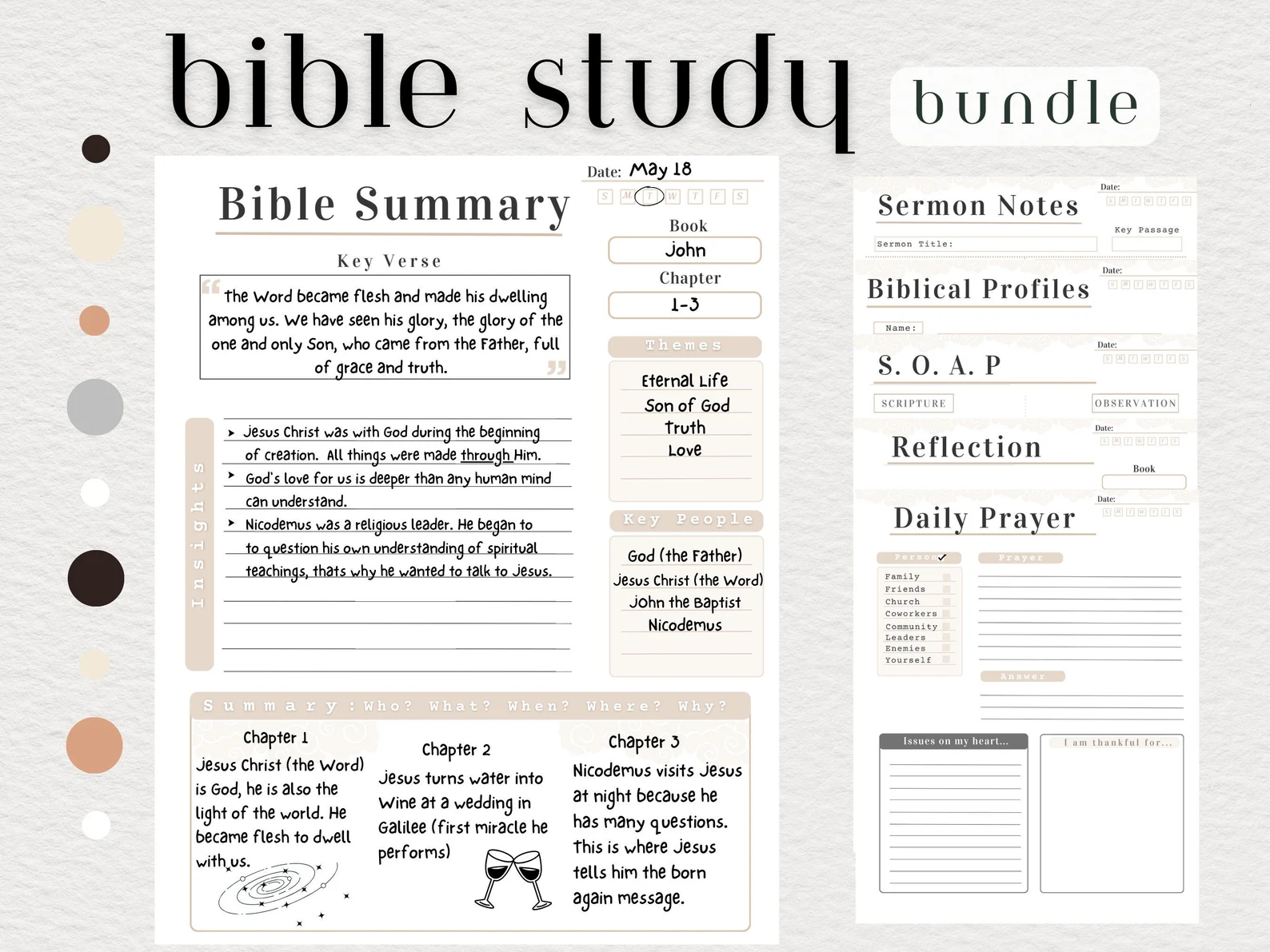 Digital Bible Study Printable Verse Of Life