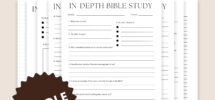 Digital In depth Bible Study Bible Study Worksheet 2023 Bible