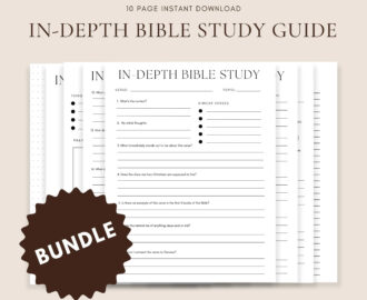 Digital In depth Bible Study Bible Study Worksheet 2023 Bible