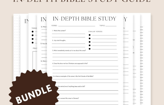 Digital In depth Bible Study Bible Study Worksheet 2023 Bible