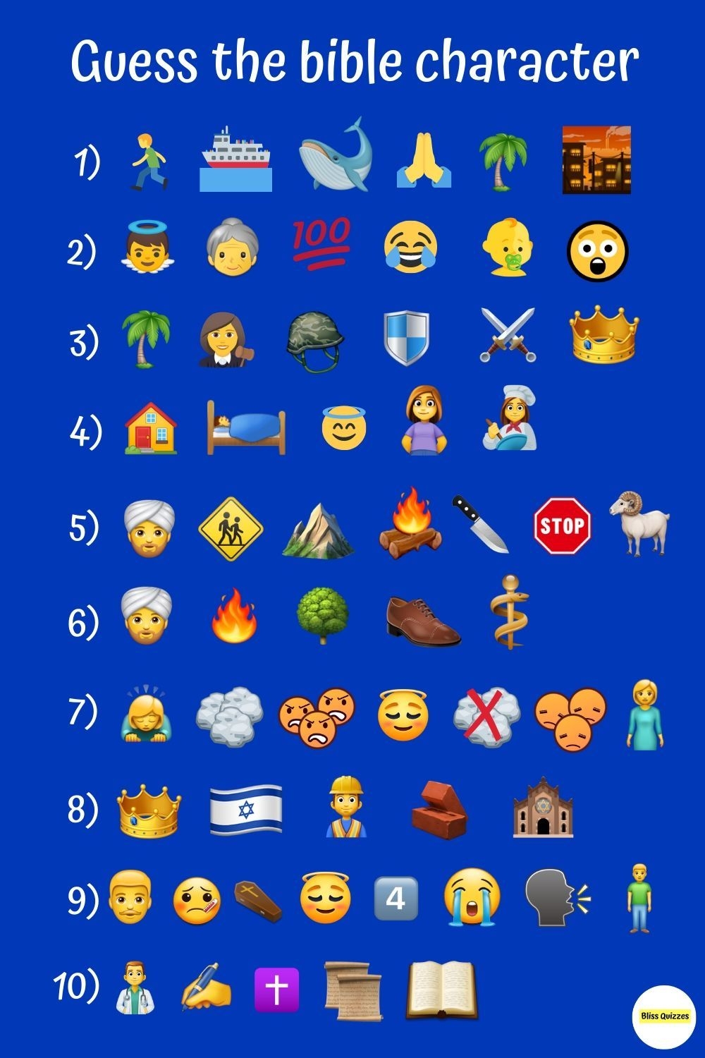 Free Printable Bible Emoji Quiz
