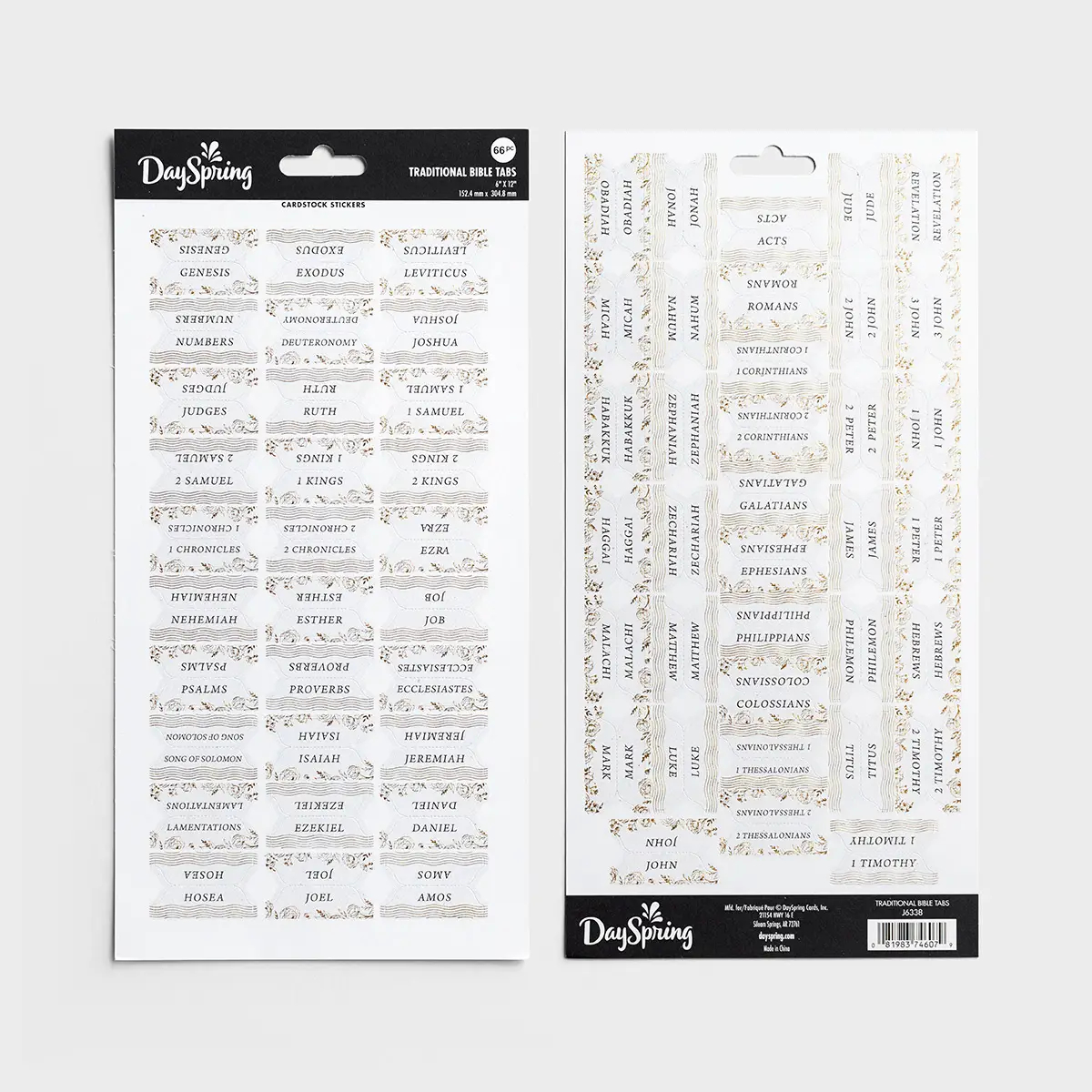 Ditzy Floral Books Of The Bible Tabs