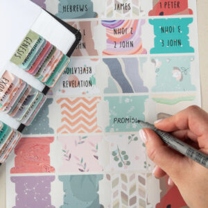 DiverseBee Large Page Label Bible Tabs Bible Journaling Supplies 66 Book 18 Blank Tabs Uniform Theme Walmart