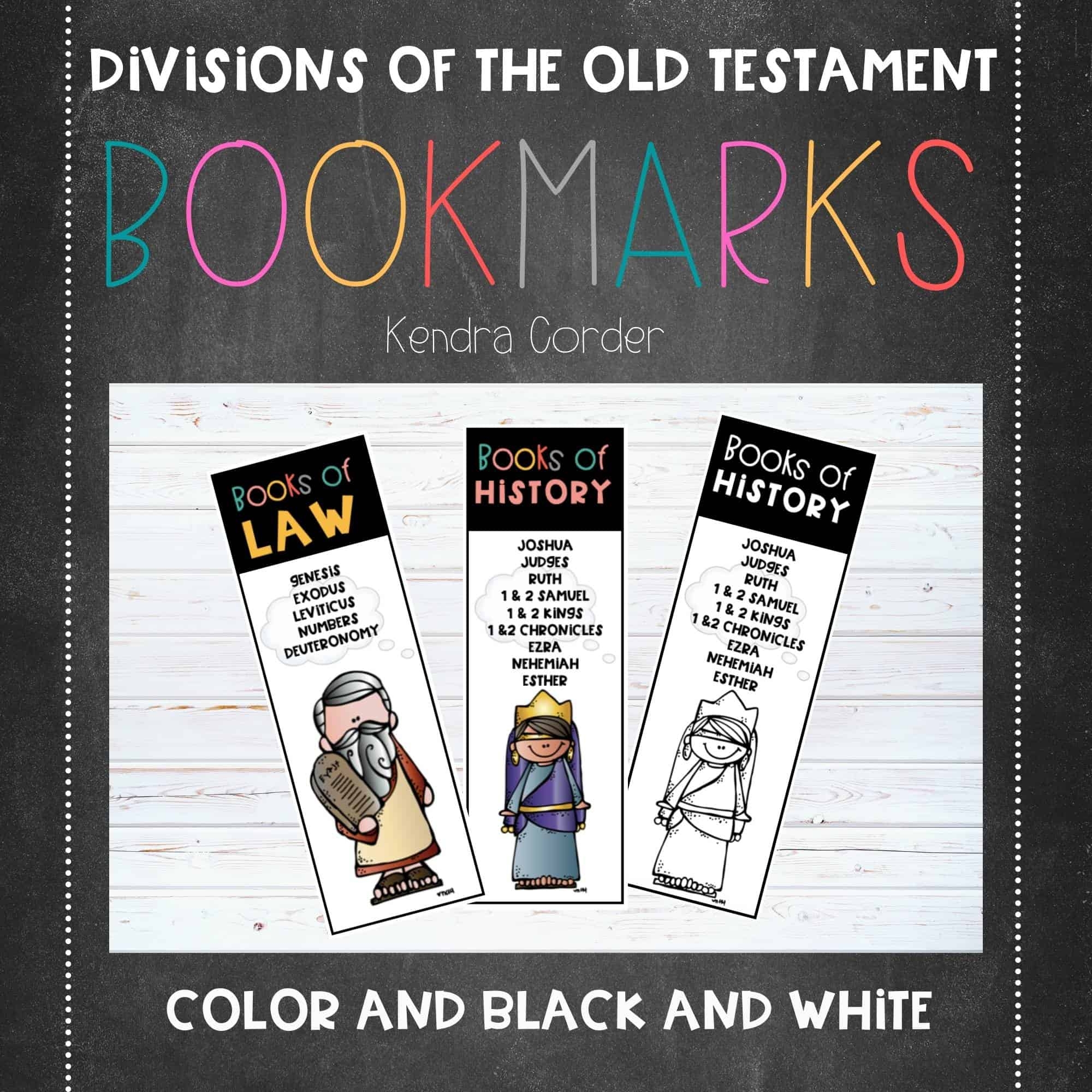 Divisions Of The Old Testament Books Of The Bible Bookmarks Teach Me Thy Way