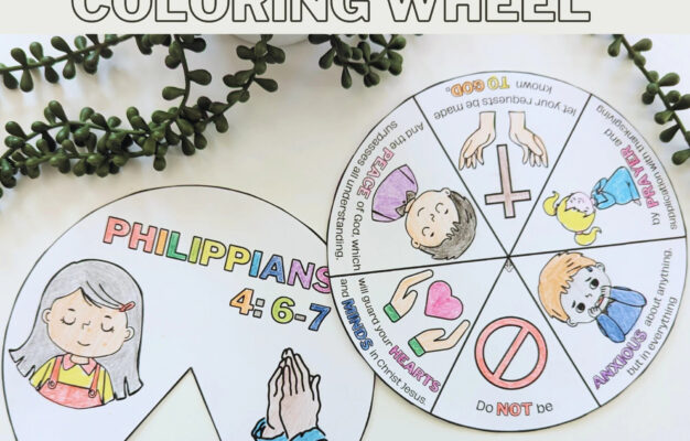 Do Not Be Anxious Philippians 4 6 7 Coloring Wheel Printable Bible Activity Kids Bible Lesson Memory Game Sunday School Lesson Etsy
