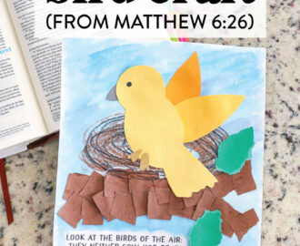 Do Not Worry Bird Craft For Kids from Matthew 6 26 The Littles Me