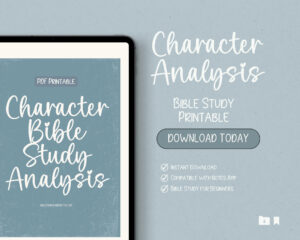 Doodle Bible Character Analysis Printable Study Worksheets Digital Journal Faith Printables For Women Bible Lessons
