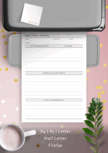 Download Printable Bible Study Journal Template PDF For Your Bible Study