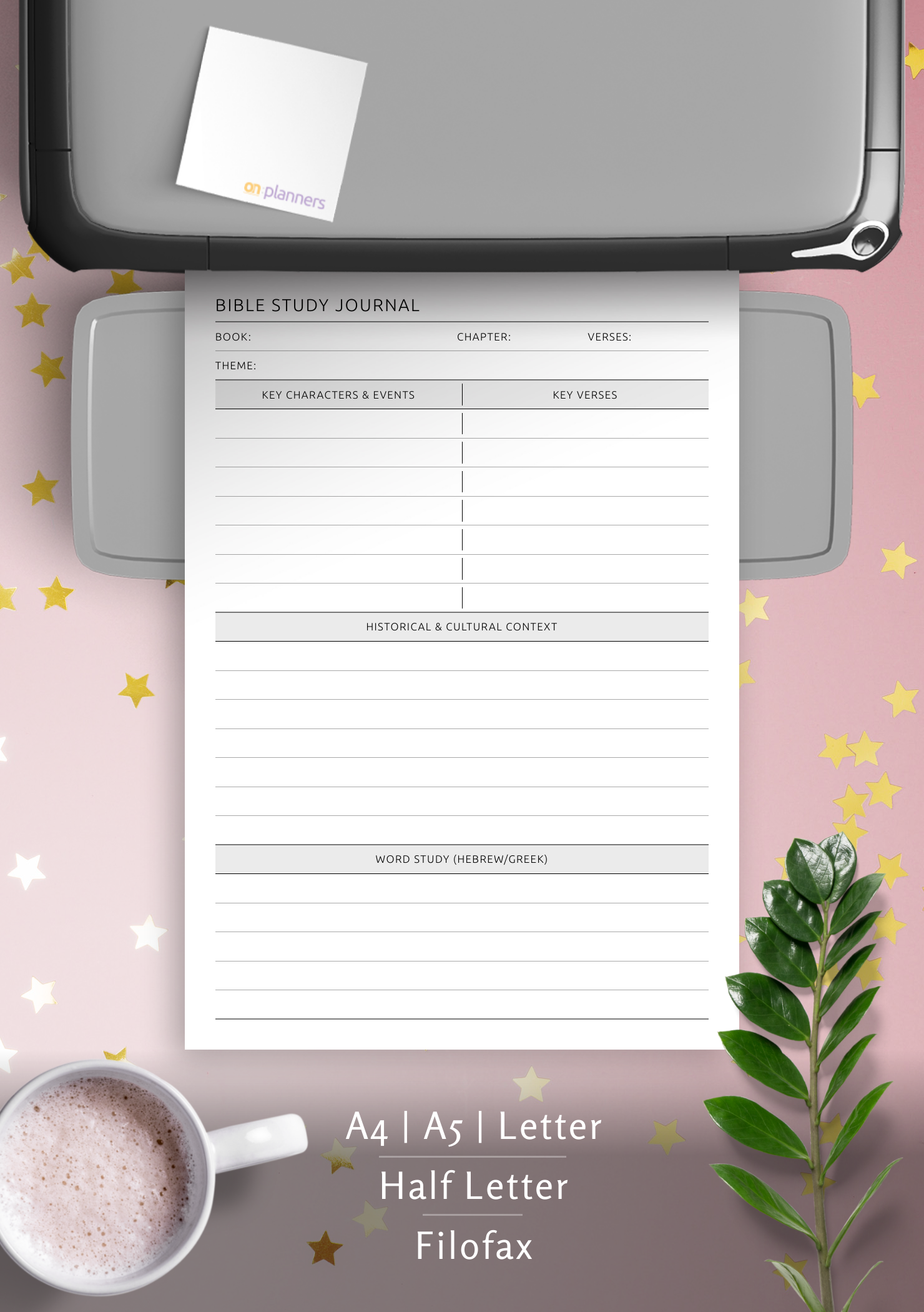 Download Printable Bible Study Journal Template PDF For Your Bible Study