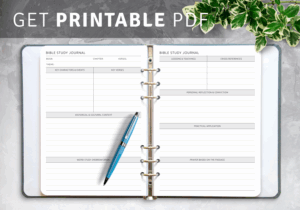 Download Printable Bible Study Journal Template PDF For Your Bible Study