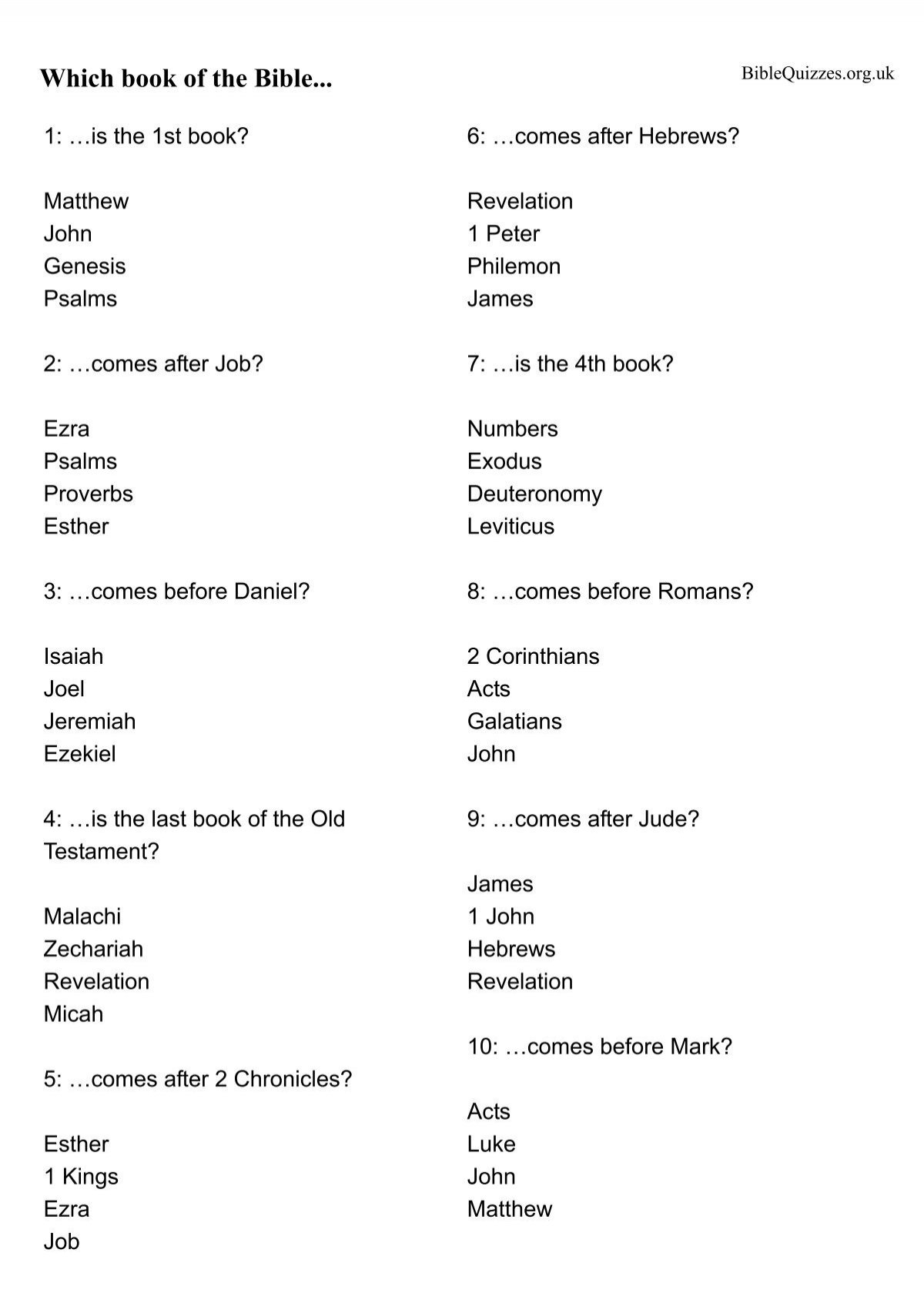 Download Printable Quiz Bible Quizzes And Puzzles