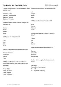 Download Printable Quiz Bible Quizzes And Puzzles