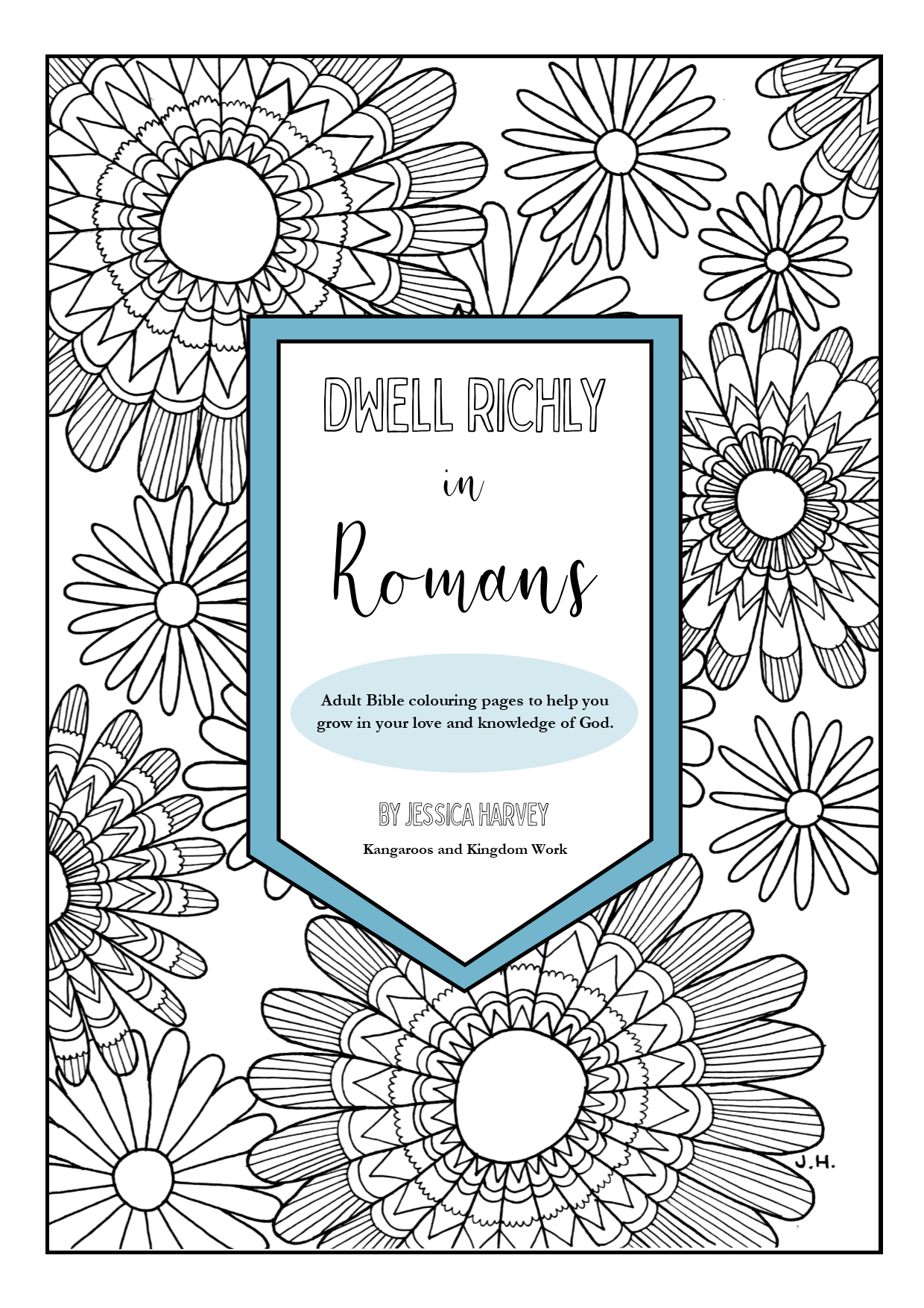 Dwell Richly In Romans Printable Adult Bible Colouring Pages Kangaroos And Kingdom Work