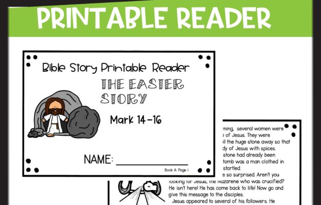 Easter Bible Story Printable Reader Easter Activities Primary Grades Classful