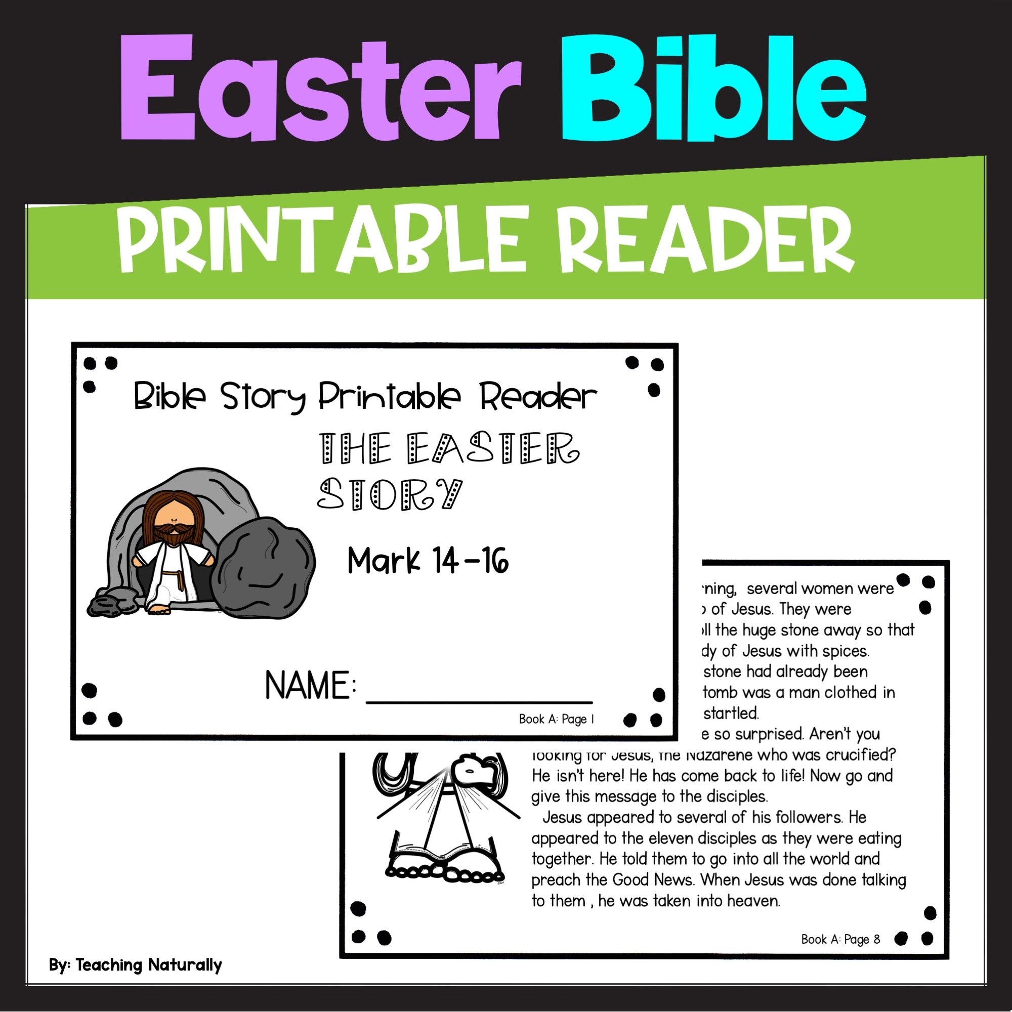 easter bible story printable reader made by teachers easter bible story printable reader made by teachers