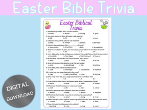 Easter Bible Trivia easter Trivia Printable bible Trivia Game bible Games Etsy