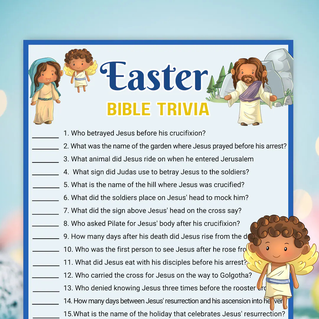 Easter Bible Trivia Game Printable