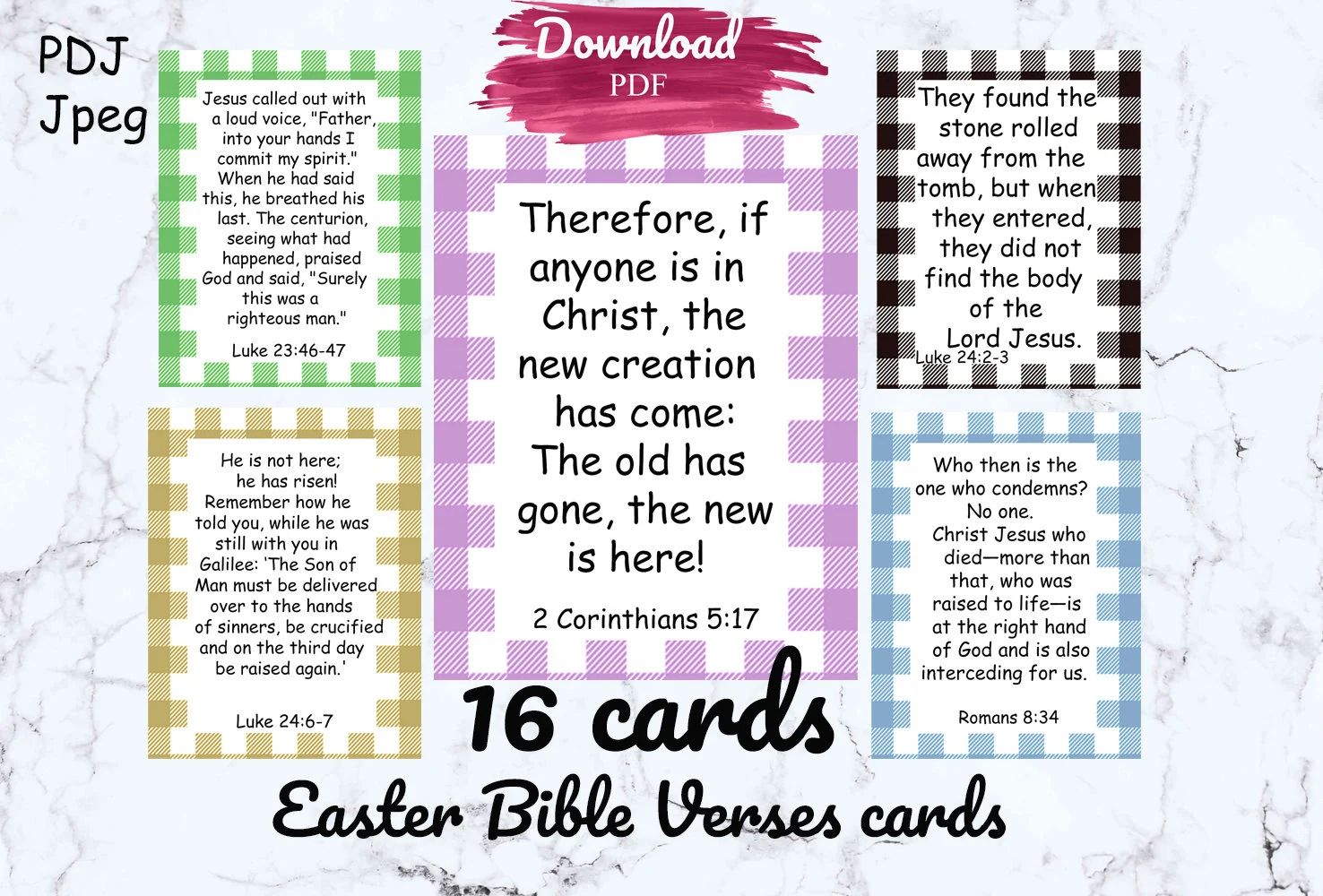 Easter Bible Verse Cards Printable