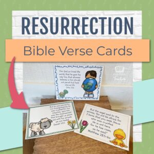 Easter Bible Verse Cards Set Kids Bible Teacher