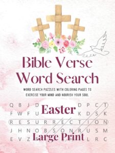 Easter Bible Verse Word Search 2 in 1 Word Search Puzzle Book And Coloring Book With Easter themed Bible Verses Large Print Hope Kylie 9798442234435 Amazon Books