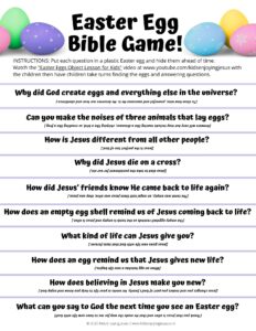 Easter Egg Bible Game Kids Enjoying Jesus