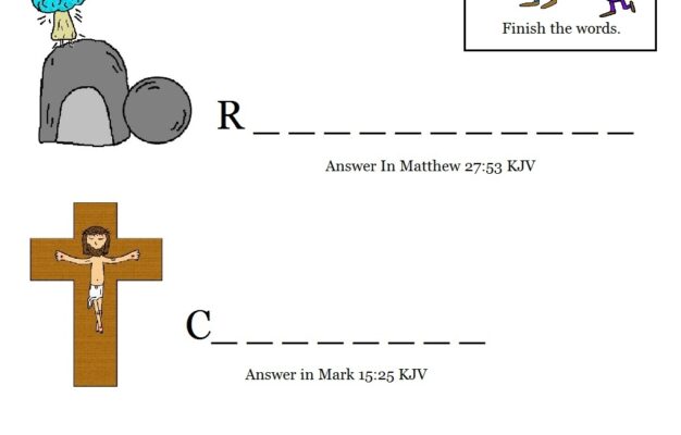 Easter Egg With Bible Fill In The Blanks
